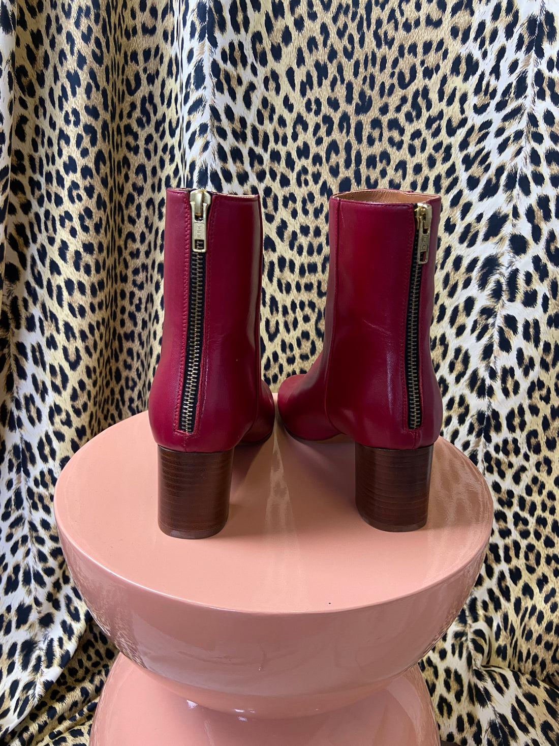 Bottines cerise