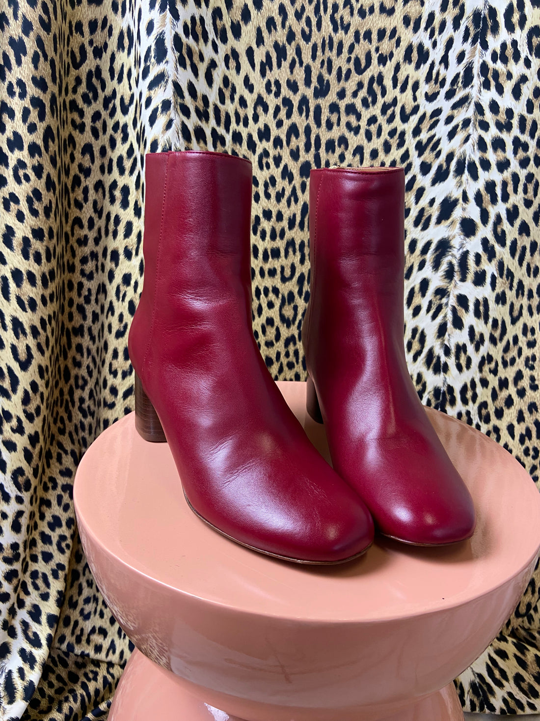 Bottines cerise