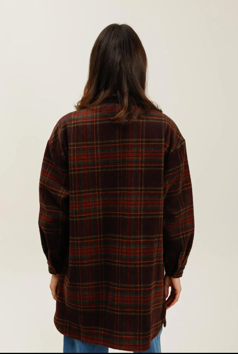 CHEMISE CARREAUX LONGUE